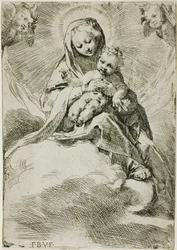 Madonna con Bambino sulle nuvole