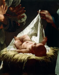Adorazione dei pastori di Federico Bencovich (dettaglio)