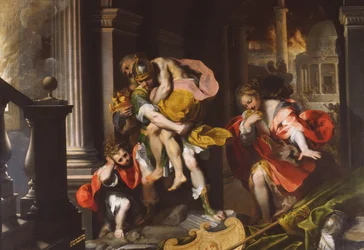 La fuga di Enea da Troia, 1598