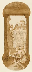 Taddeo che disegna dall