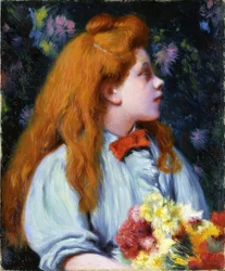 Ragazza con fiori