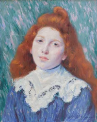 Ragazza con colletto bianco, c.1890