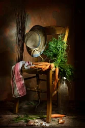 Raccolta rustica delle carote