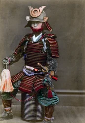 Un samurai in armatura, Giappone, 1882