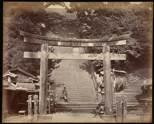 Ingresso al santuario di Atago Yama, Edo