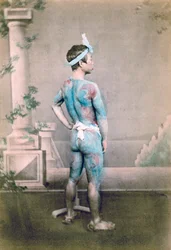 Sposo giapponese tatuato betto, Giappone, 1882