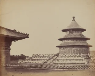 Tempio del Cielo dal luogo dove vengono bruciati i sacerdoti, nella città cinese... ottobre 1860