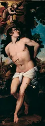 Il martirio di San Sebastiano Dipinto di Felice Riccio detto Brusasorzi (1539-1605) XVI secolo Collezione privata