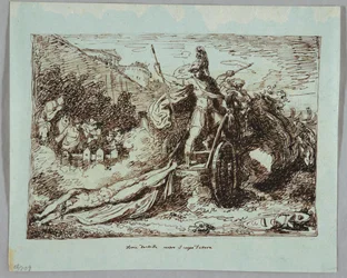 Achille trascina il corpo di Ettore