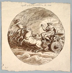 Apollo sul carro con Aurora e le Ore