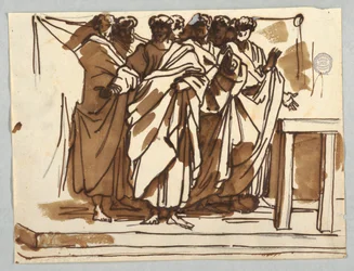 Apostoli dopo la "Morte di Anania" di Raffaello