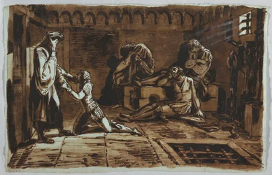 Morte del conte Ugolino e dei suoi figli