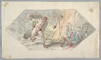 Disegno, Apollo uccide il Pitone, 1796-98