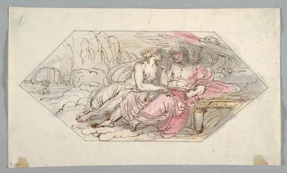Disegno, Giove consola una dea implorante, probabilmente Venere, 1796-98