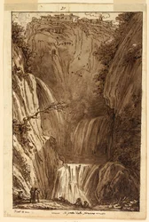 Disegno, La grotta delle sirene a Tivoli, 1813 ca.