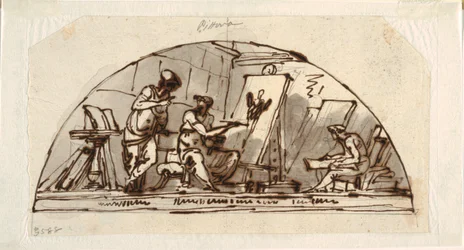 Lunetta con Allegoria della Pittura