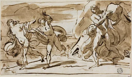Polifemo Lancia Massi contro i Fuggitivi Acis e Galatea (recto); Polifemo Suona il Flauto per Galatea (verso)