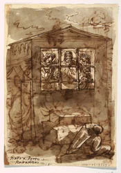 Folio di taccuino, Papa Sisto II e Diacono
