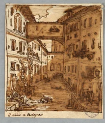 Pagina di Taccuino: Studio di Reno, Bologna; Verso: Dettagli Architettonici