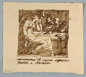Socrate, Pericle, Alcibiade, Aspasia in discussione