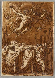 Gli apostoli portano il corpo della Vergine alla tomba, studio dopo Lodovico Carracci