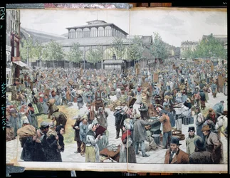 Veduta di Les Halles, 1885