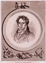 Ritratto del compositore tedesco Ludwig van Beethoven