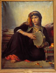 Un fellah che suona il tamburello