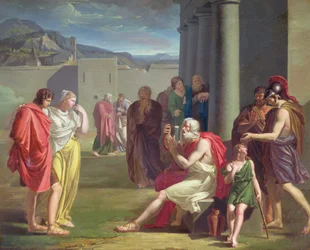 Omero che canta con la sua lira, inizio XIX secolo