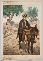 Donne musulmane siriane a Beirut, costume cittadino (uomo su un asino)