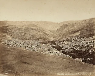 Vista panoramica di Zahleh, Siria
