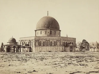 Vista della Cupola della Roccia, nella Moschea di Omar, Gerusalemme