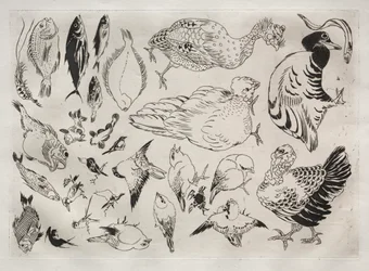 Servizio da cena Rousseau: Anatre, pesci, ecc. n. 12, 1866