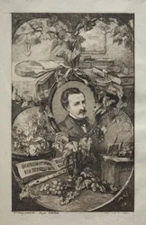Frontespizio per "Nuove opere di Champfleury, Gli amici della natura": Ritratto di Champfleury, dopo Gustave Courbet