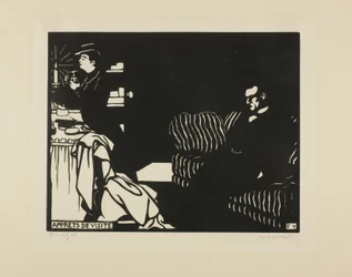 Preparativi per una visita, tavola otto da Intimità, 1898