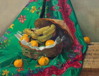Cesto con mandarini e banane