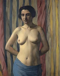 Nudo con fascia blu