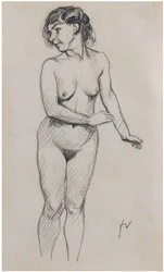 Nudo in piedi