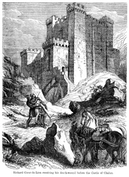 Re Riccardo I riceve la ferita mortale davanti al castello di Chaluz