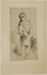 Un giovane monello di strada