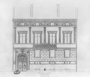 Hotel de Pourtales, facciata, 1850
