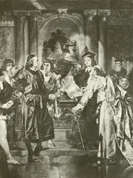 Il mercante di Venezia. Atto IV-Scena I (incisione)