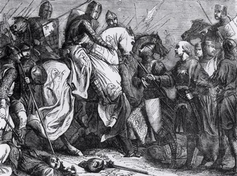 Enrico III (1207-72) alla battaglia di Lewes, 14 maggio 1264