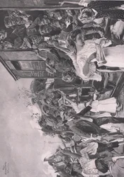 Verso il fronte, illustrazione da Hindenburg pubblicato da Daterlandischer Derlag C U Weller Berlino