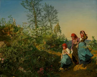 Una passeggiata in chiesa in primavera