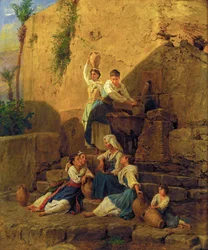 Am Brunnen in Taormina - Alla fontana di Taormina