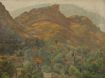 Vista sulla città di Mola presso Taormina