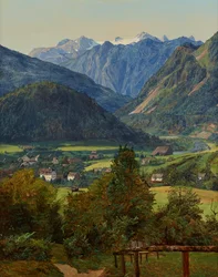 Il Dachstein visto dal doppio sguardo di Sofia vicino a Ischl