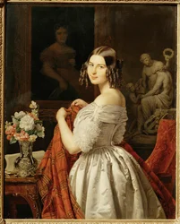Giovane donna alla toilette