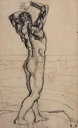 Atto maschile, studio per la Verità, c.1901-02